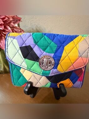 Vera Bradley Quilted Multicolor Geometric Patch Crossbody
